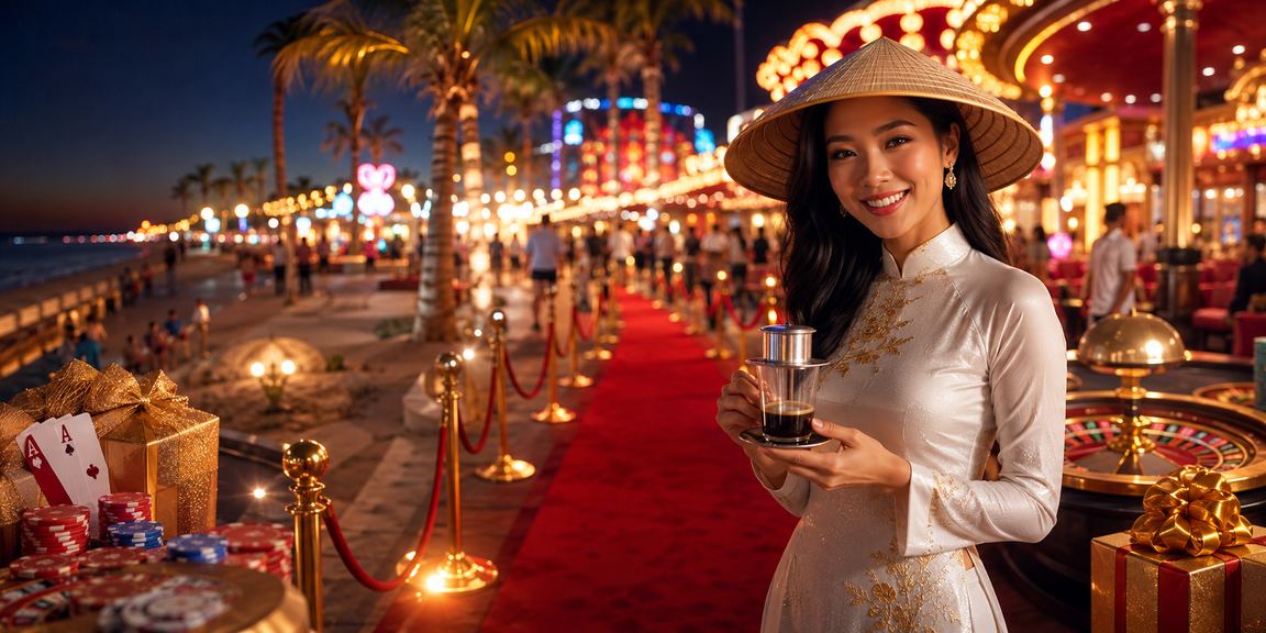 Người dùng Mũi Né xem voucher giải trí tại quán cà phê ven biển