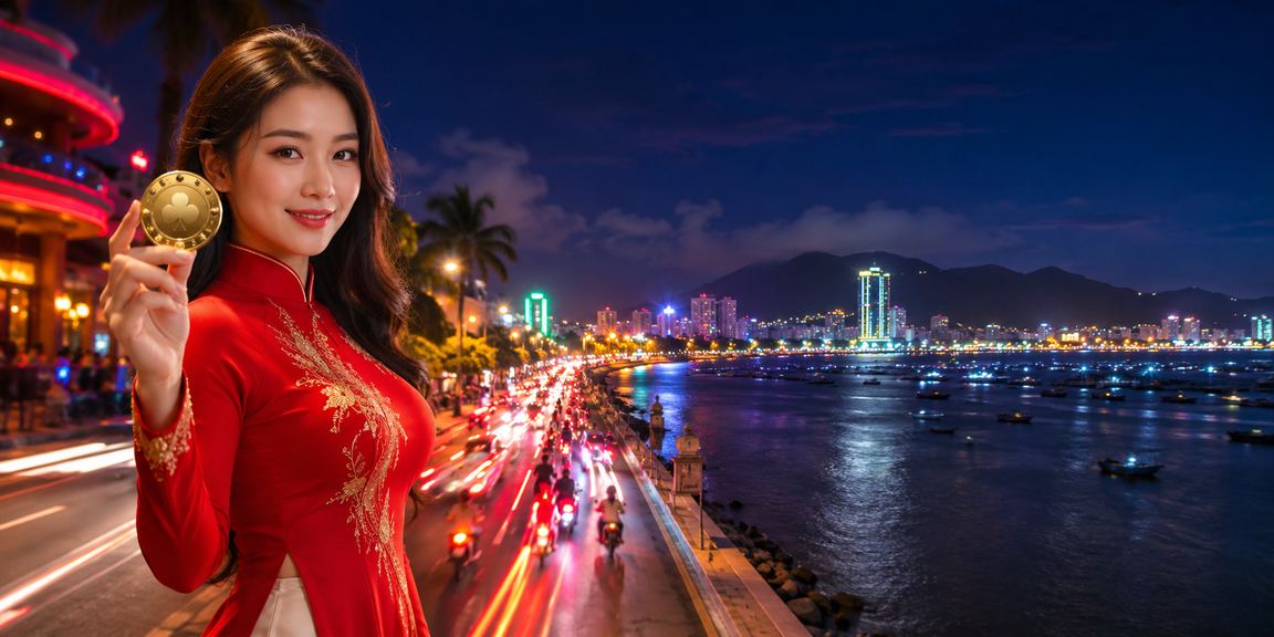 Người dùng Nha Trang xem ưu đãi VIP trên điện thoại trong không gian áo dài